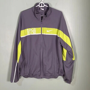 Nike Dri Fit Nike Elite Full Zip Jacket Grey Green Men’s Size XL